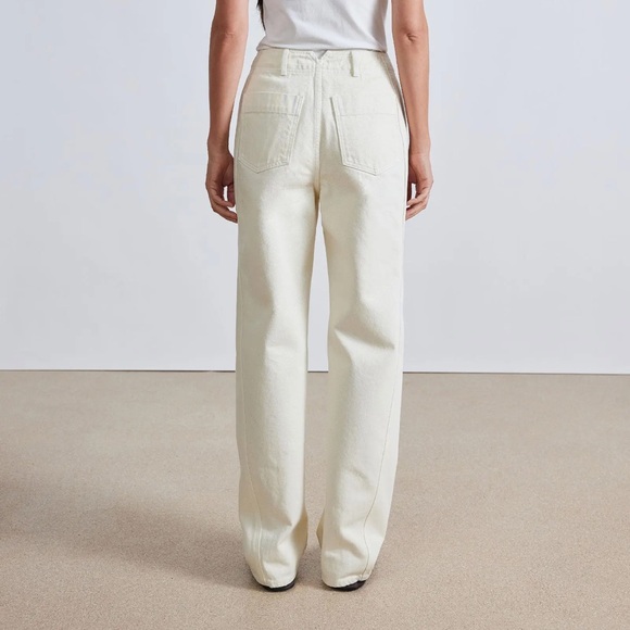 NWT Apiece Apart Cropped Meridian Jean - Ecru - Size 29 - Picture 3 of 9